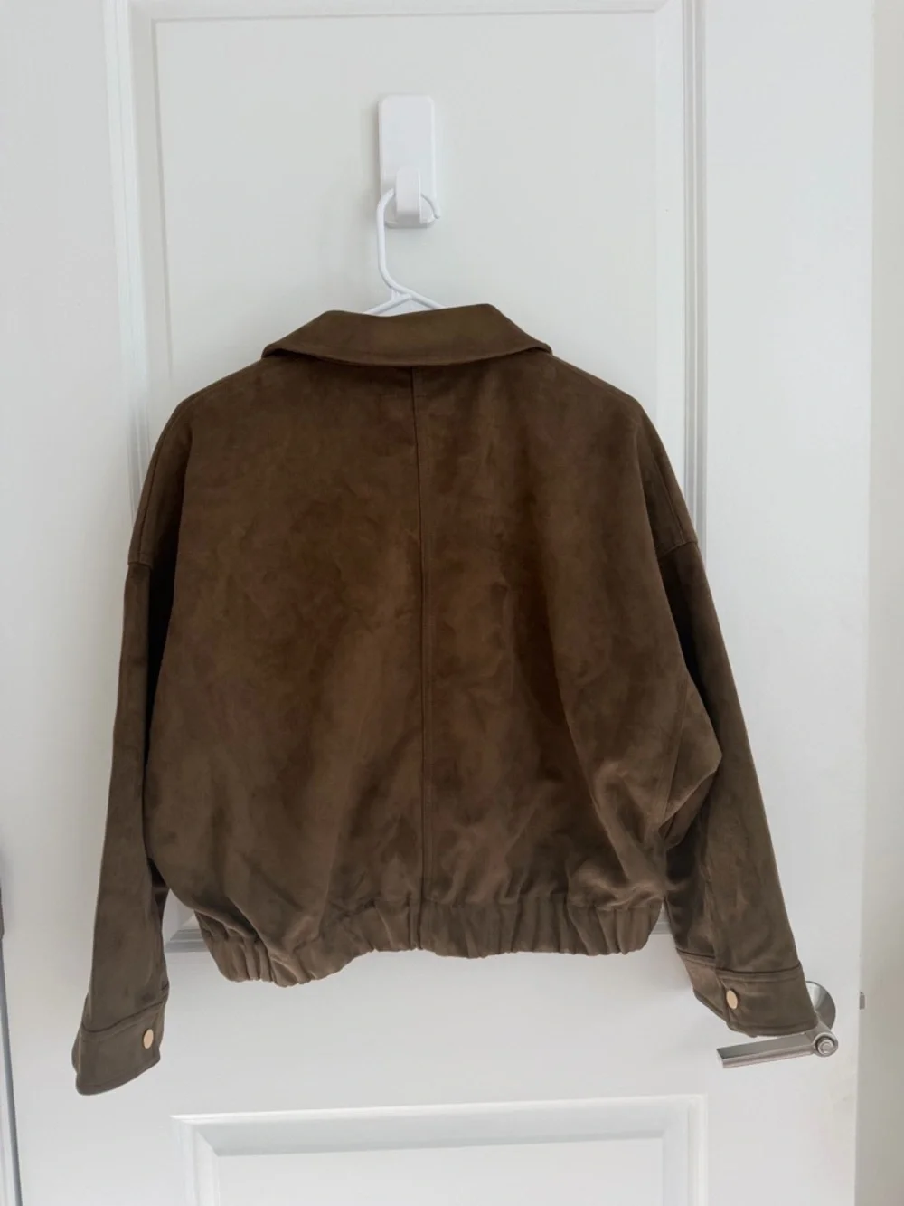 Zara Brown Suede Bomber - Picture 3 of 3